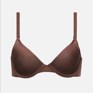 Cuup triangle bra 34F espresso brown NWT
